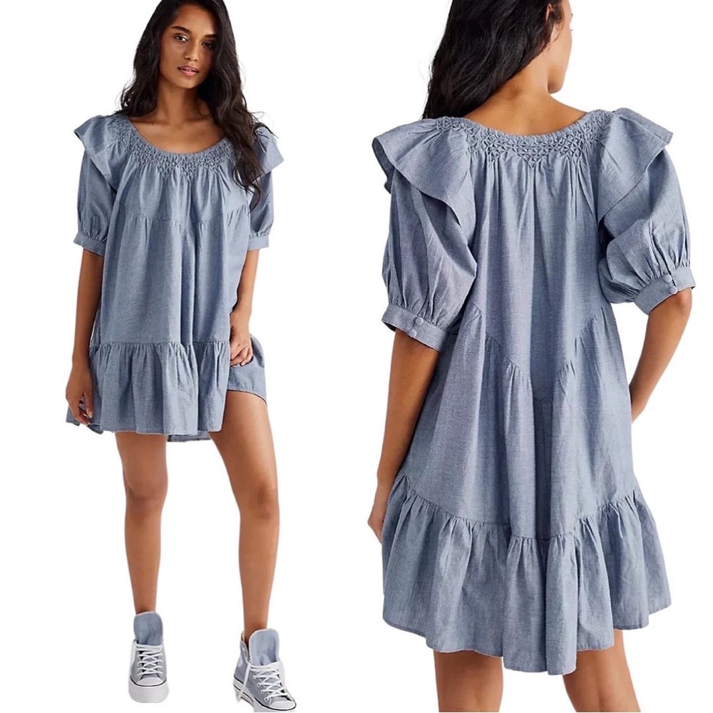 FREE PEOPLE | Amelie Denim Mini Dress